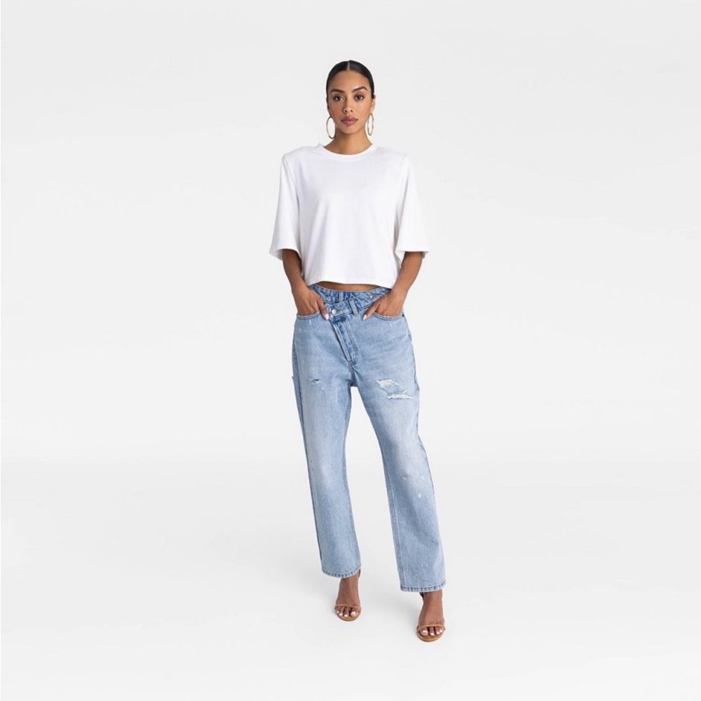 KBB KAHLANA Target Womens Mid-Rise Tapered Leg The Dylan Jeans Light Wash NWT